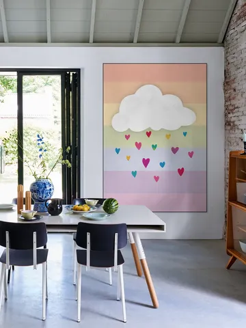 Raining Multicolored Hearts