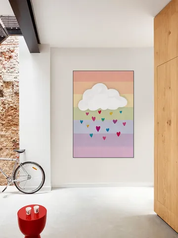 Raining Multicolored Hearts