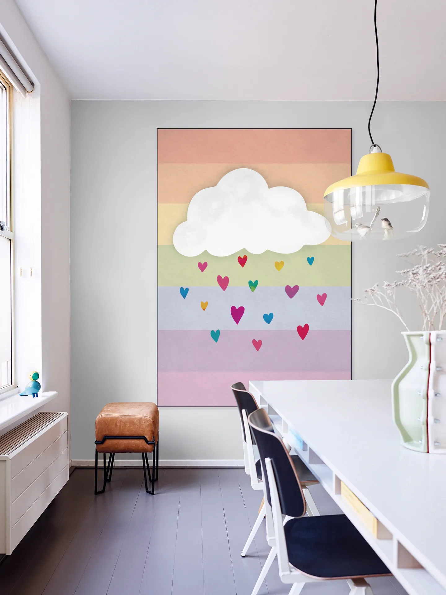 Raining Multicolored Hearts