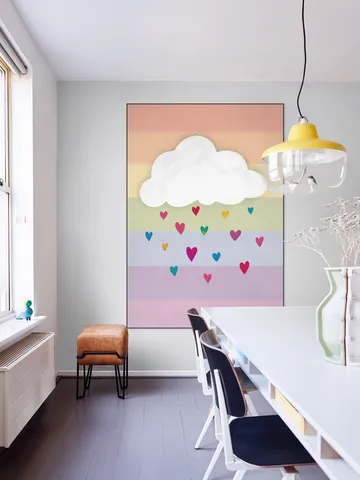 Raining Multicolored Hearts