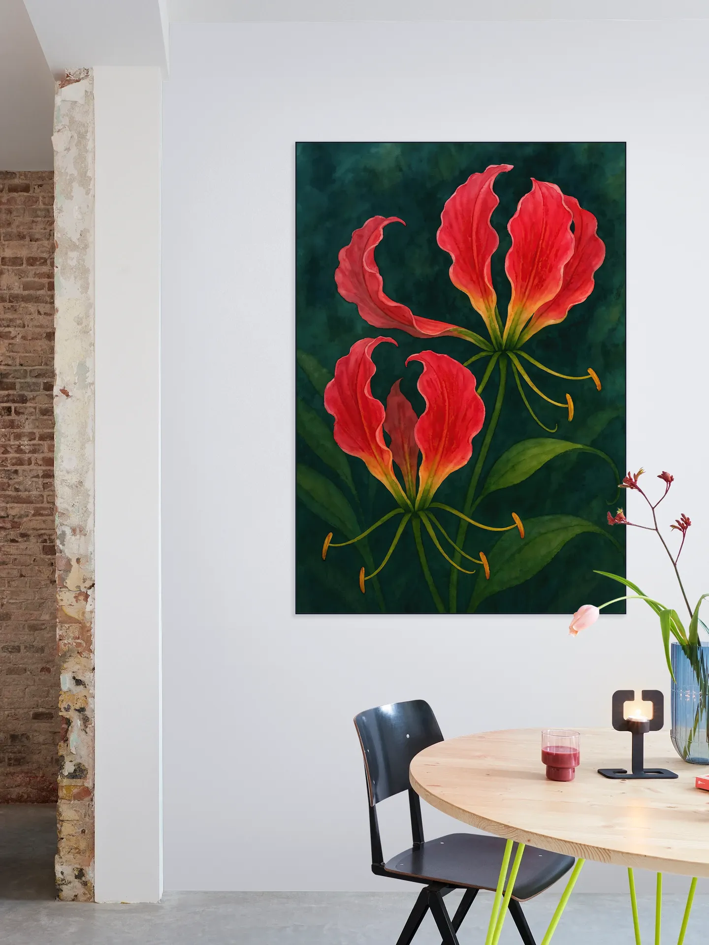 Red Gloriosa Superba Flowers