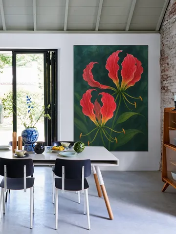 Red Gloriosa Superba Flowers