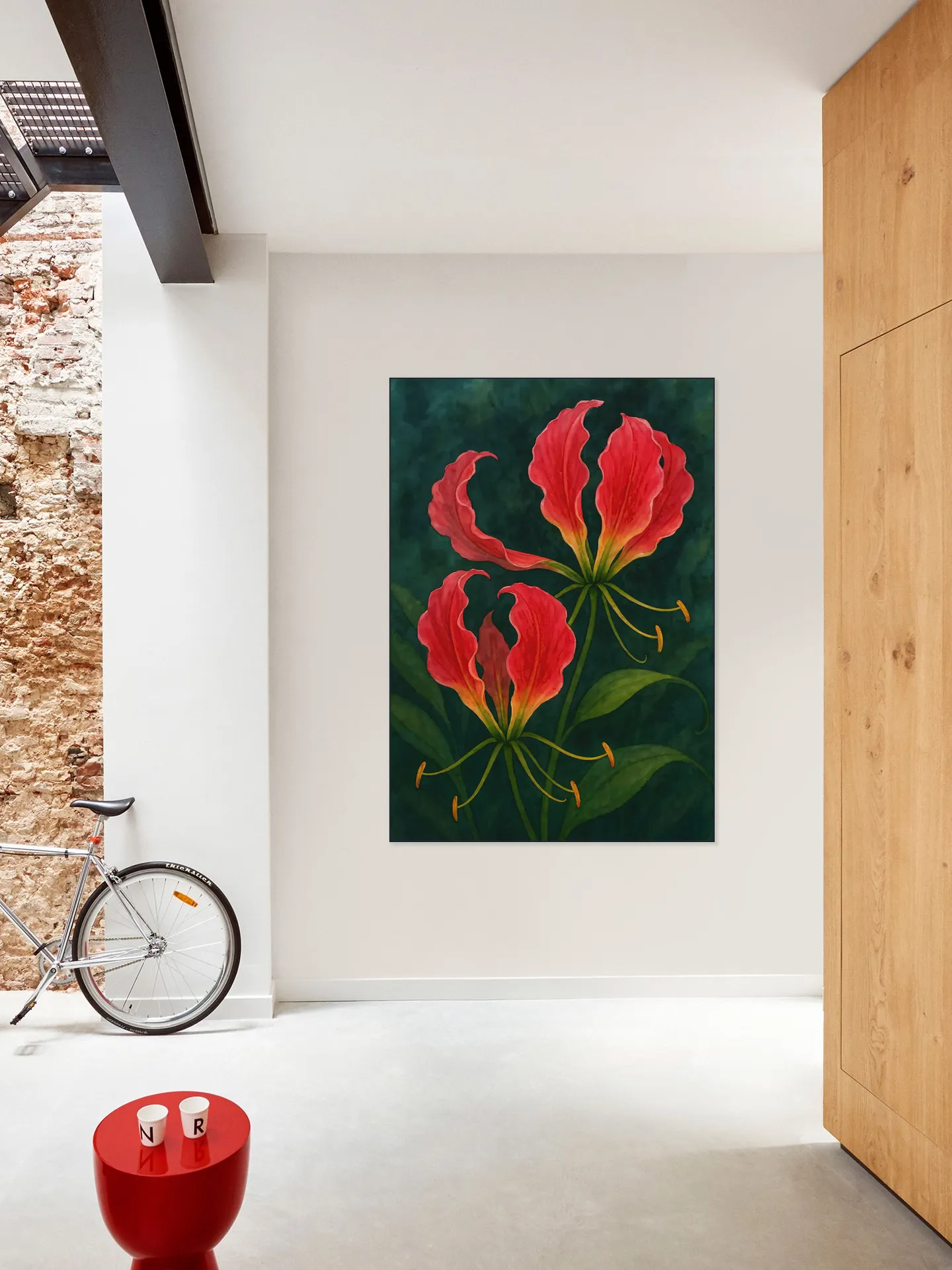 Red Gloriosa Superba Flowers