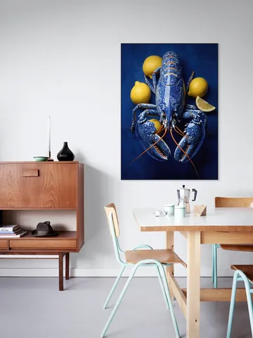 Luxe Lobster in Delft Blue with Lemon