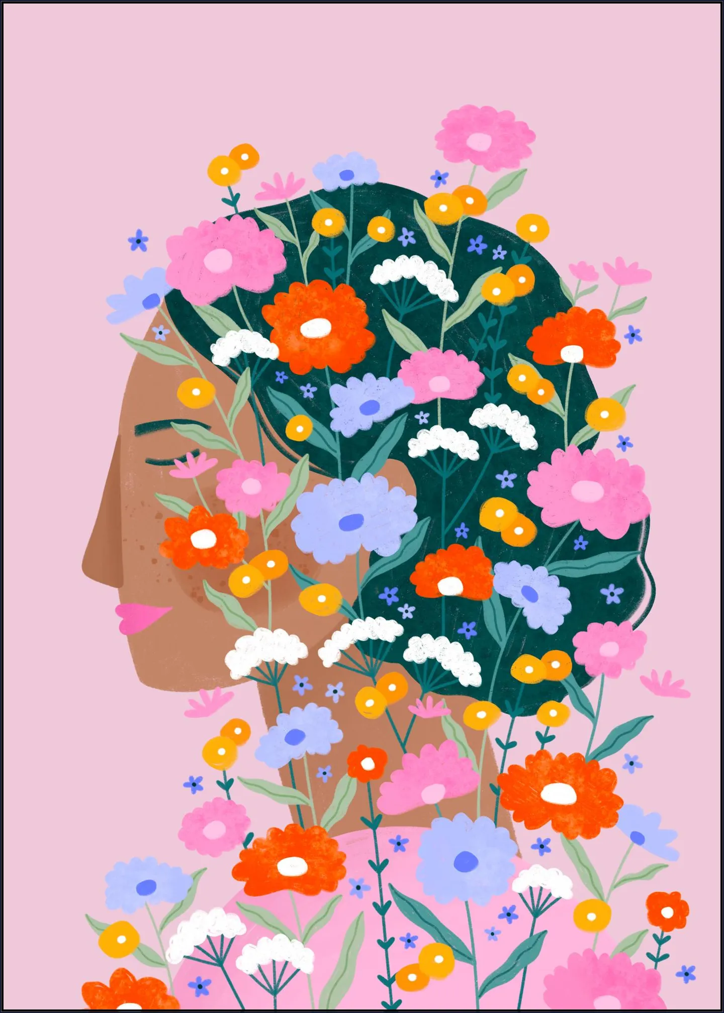 Colourful Flower Lady
