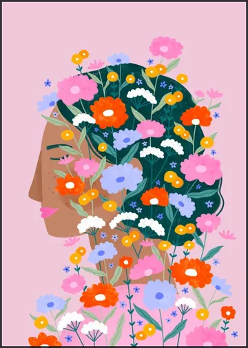 Colourful Flower Lady