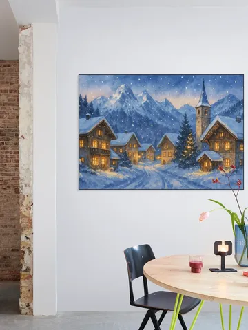 Winter Village in the Alps