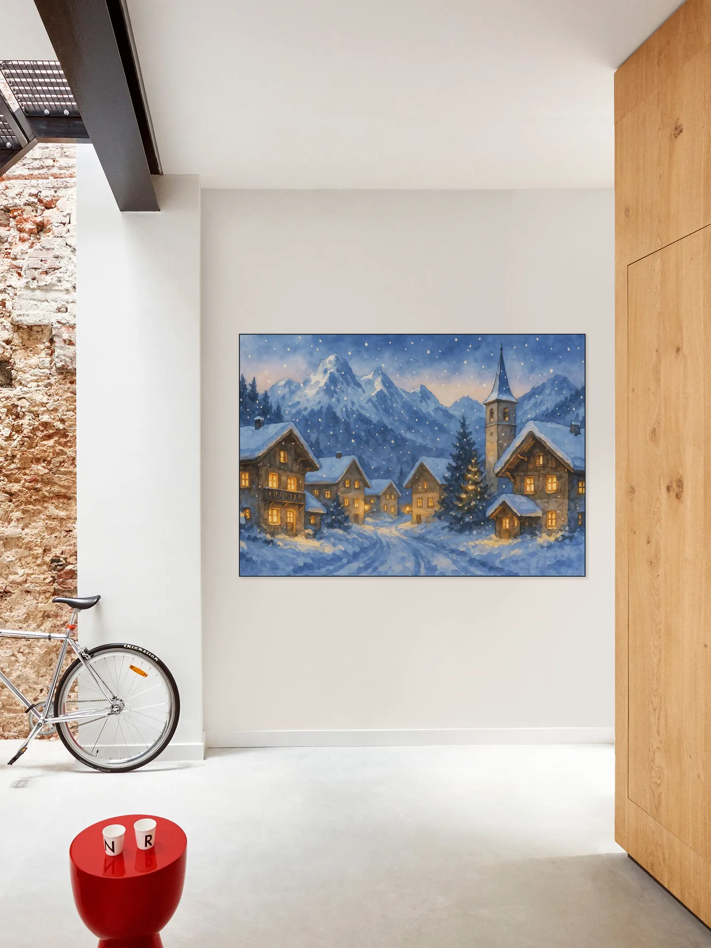 Winter Village in the Alps