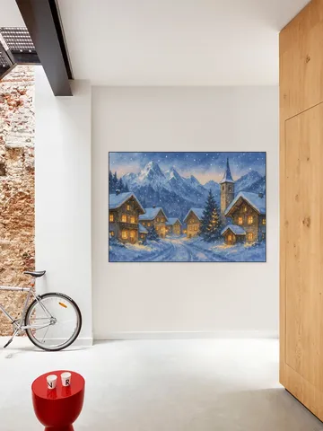 Winter Village in the Alps