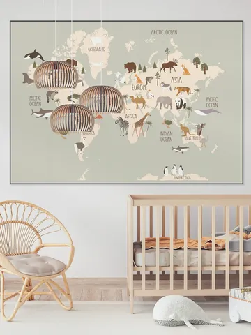 Nursery World Map (Green)