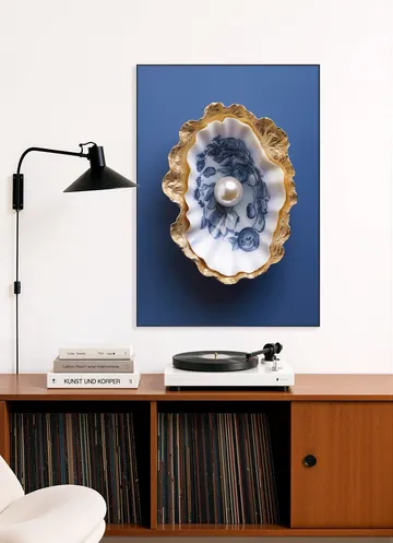 Delft Blue Oyster with Gold