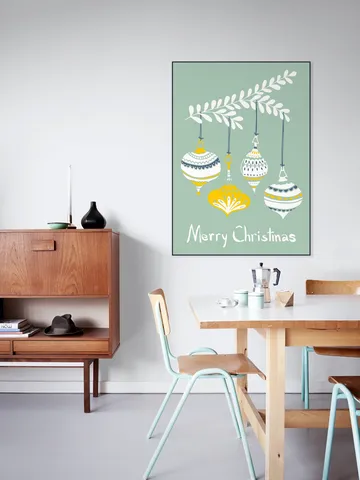 Cheerful little Christmas Baubles - Mint