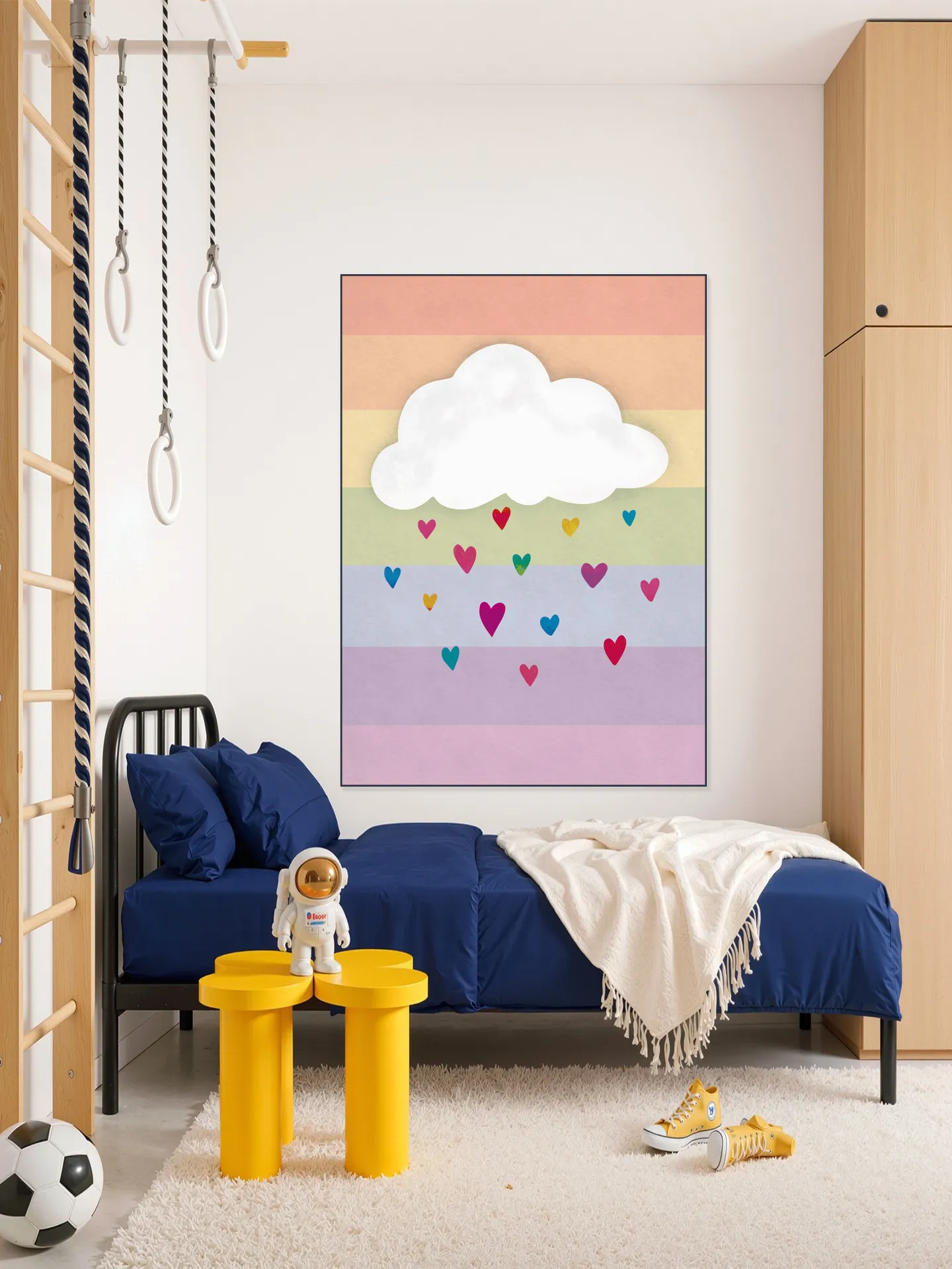 Raining Multicolored Hearts