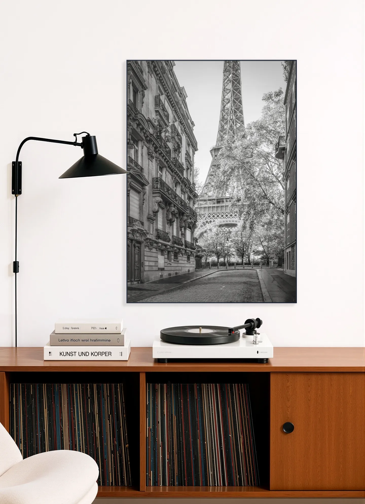 Rue de l'Université with Eiffel Tower, Paris, France