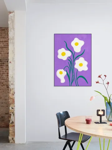 Graphical Flowers Fried Eggs