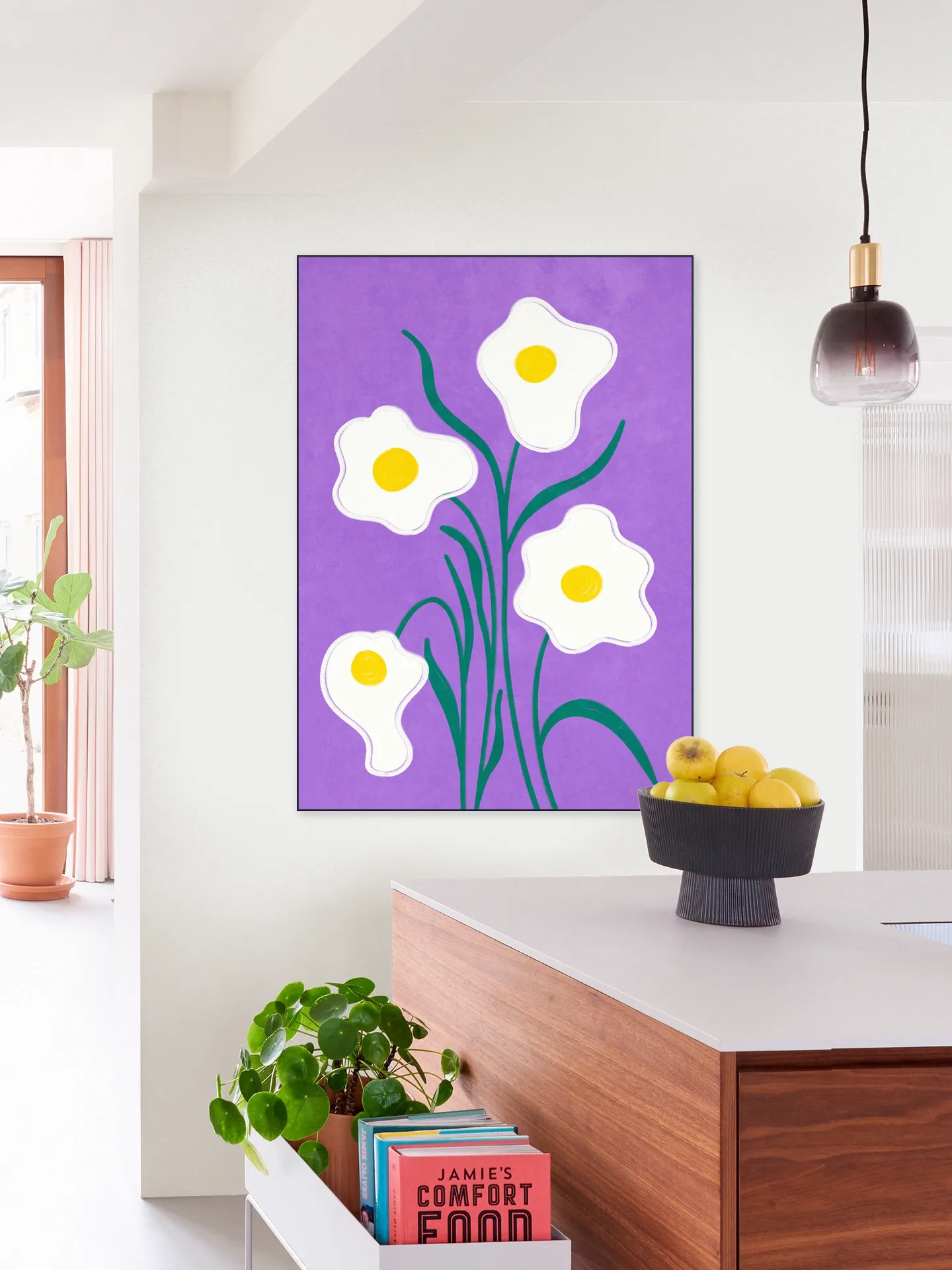 Graphical Flowers Fried Eggs