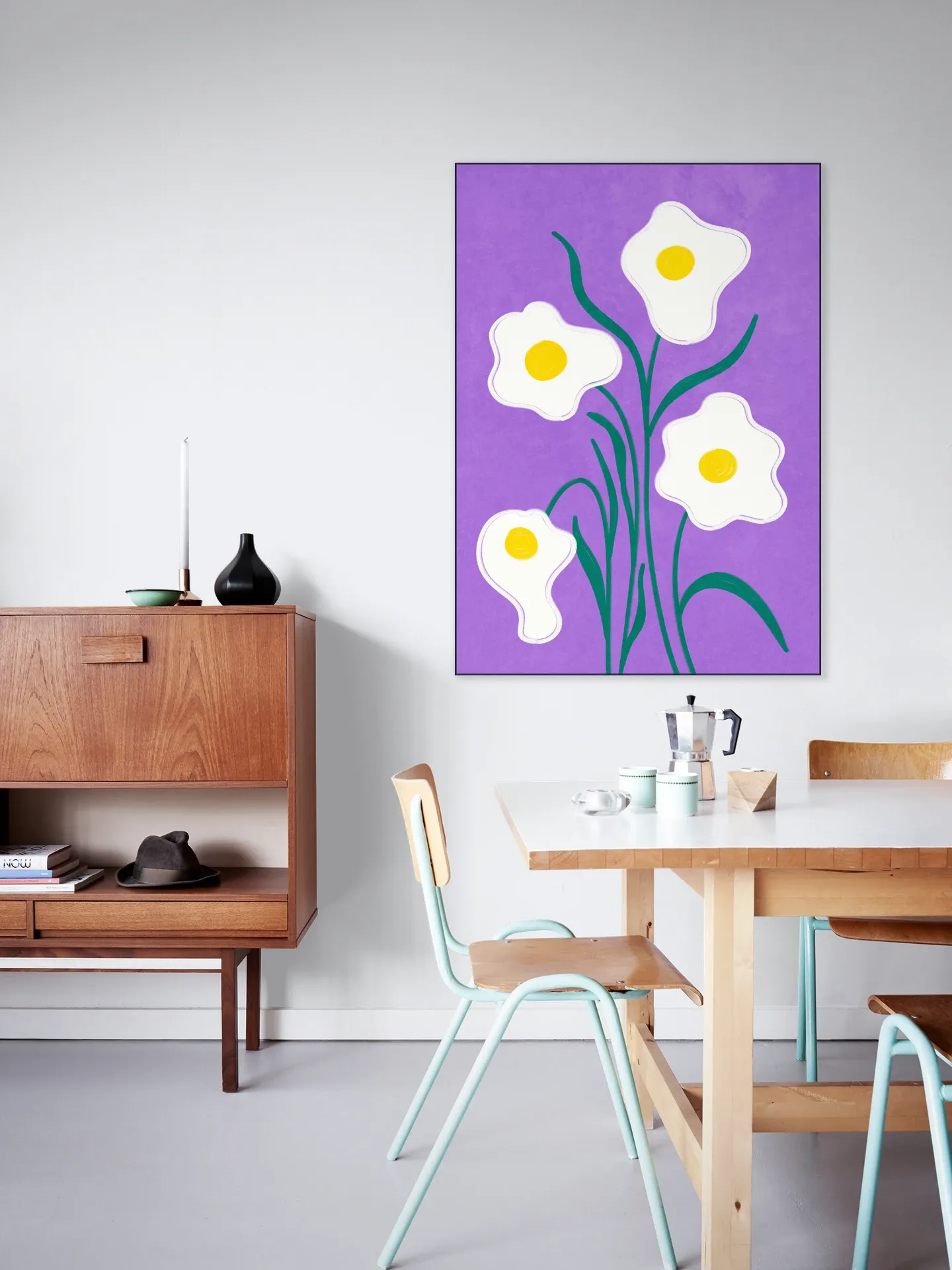 Graphical Flowers Fried Eggs