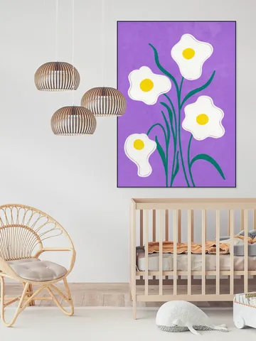 Graphical Flowers Fried Eggs