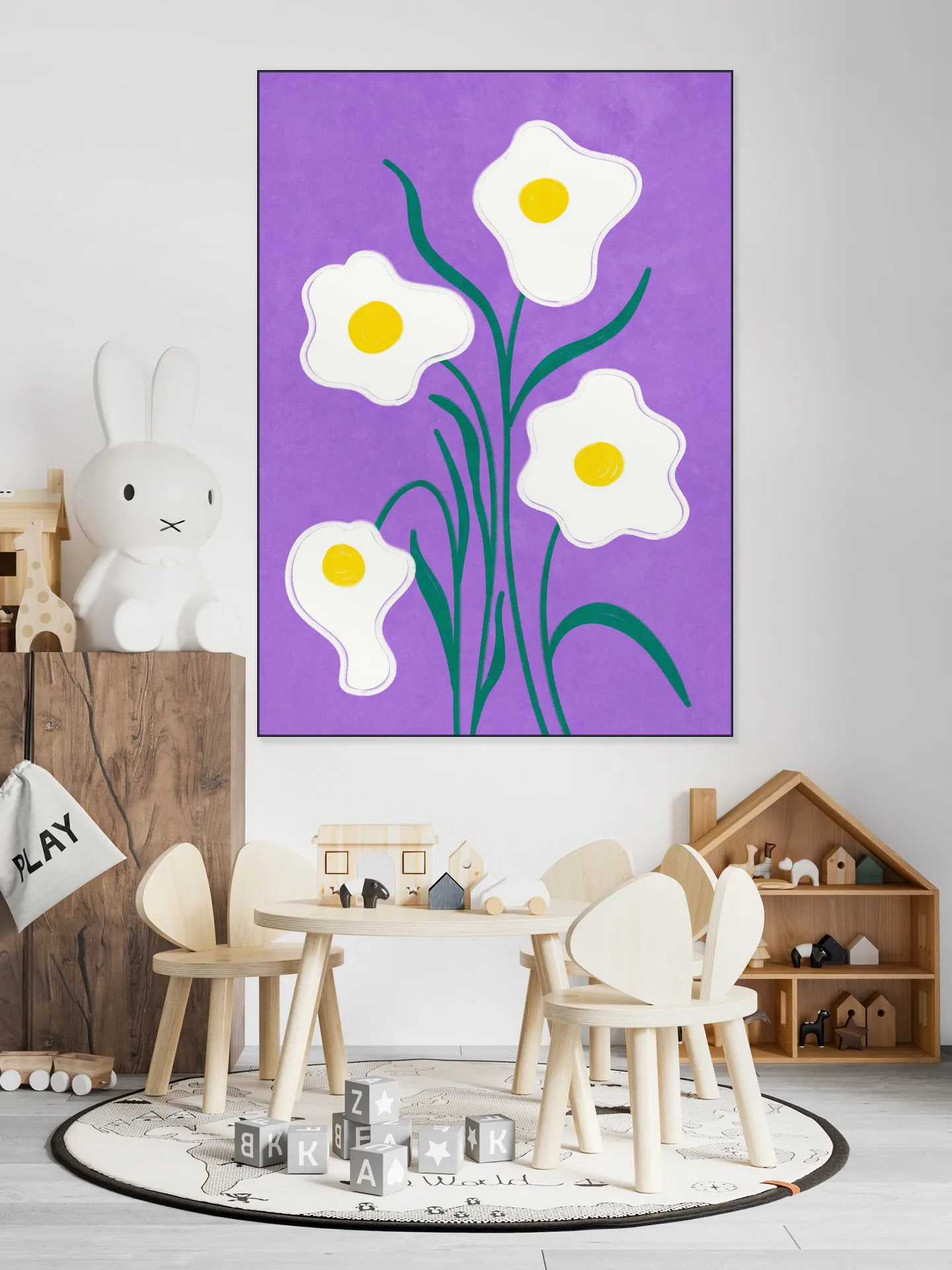 Graphical Flowers Fried Eggs