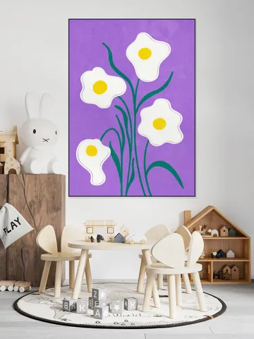 Graphical Flowers Fried Eggs