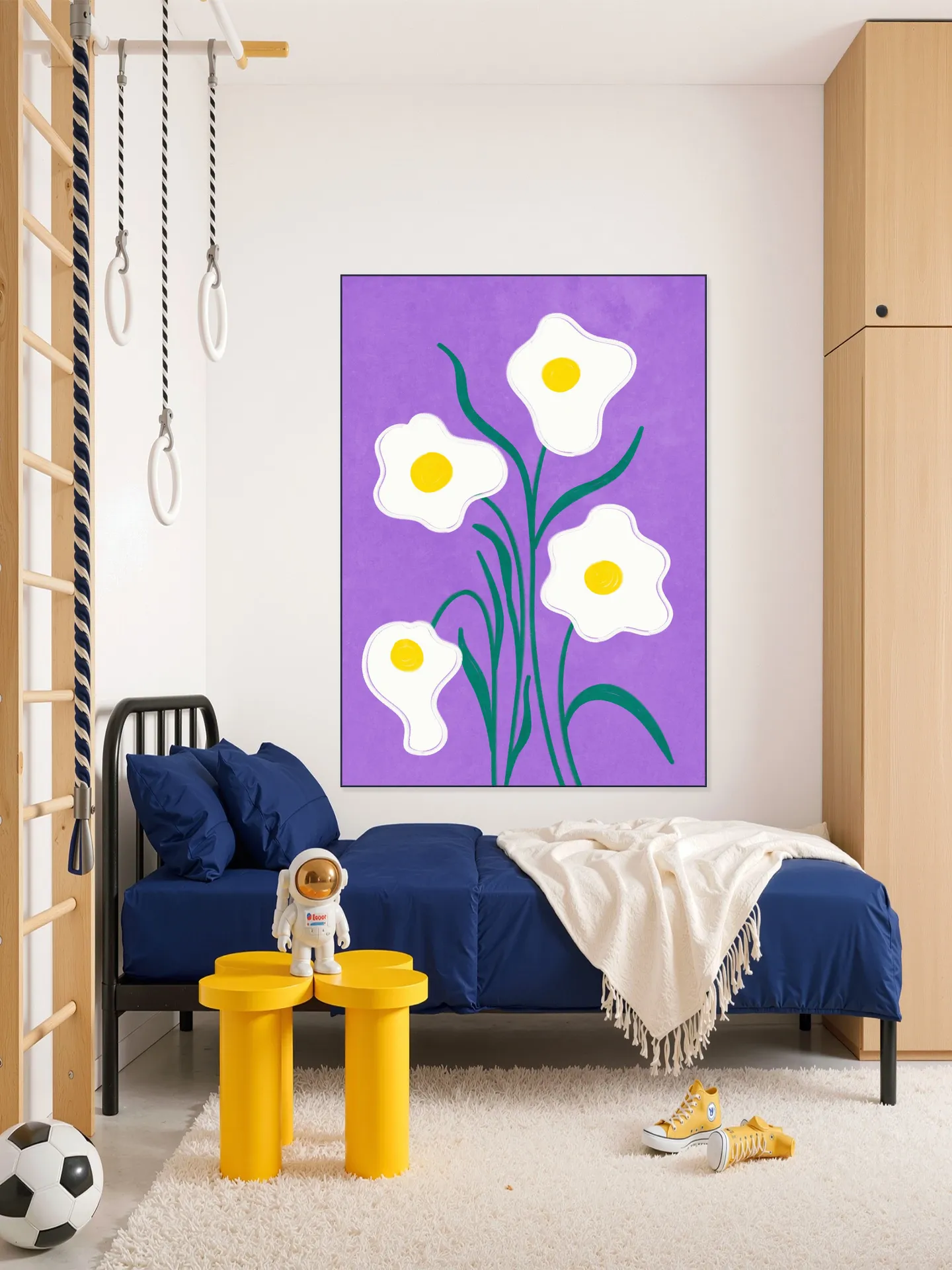 Graphical Flowers Fried Eggs