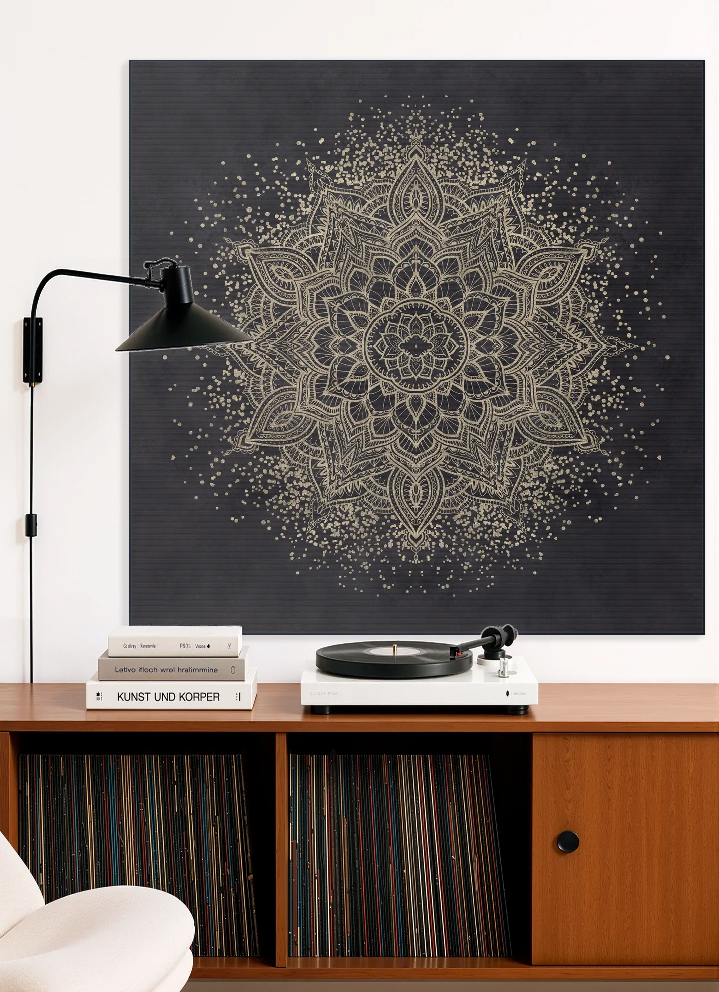Dark golden boho mandala