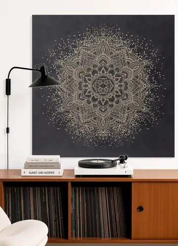 Dark golden boho mandala