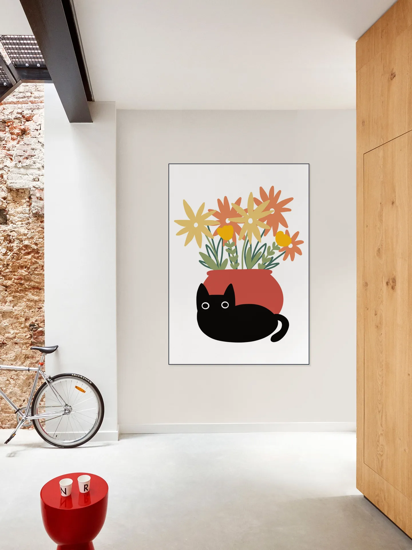 Vase with Cat