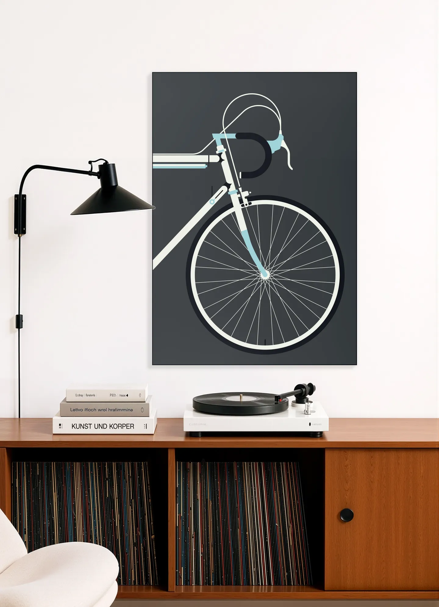 Racing Bike White Front
