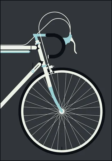 Racing Bike White Front