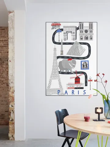 Paris City With Cute Elephant Tourist
