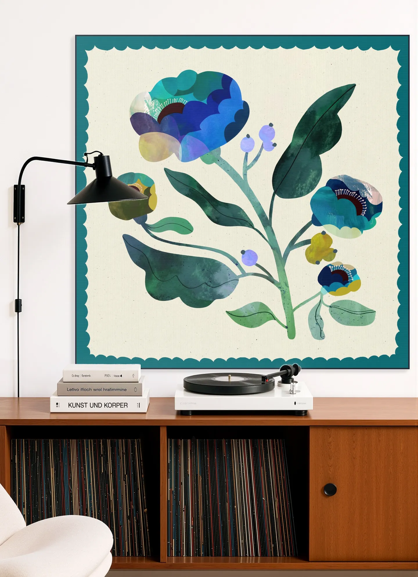 Deep Teal Flower