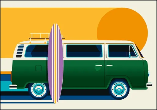 Vintage Camping Bus