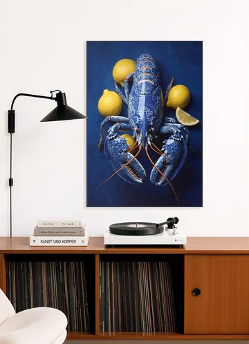 Luxe Lobster in Delft Blue with Lemon