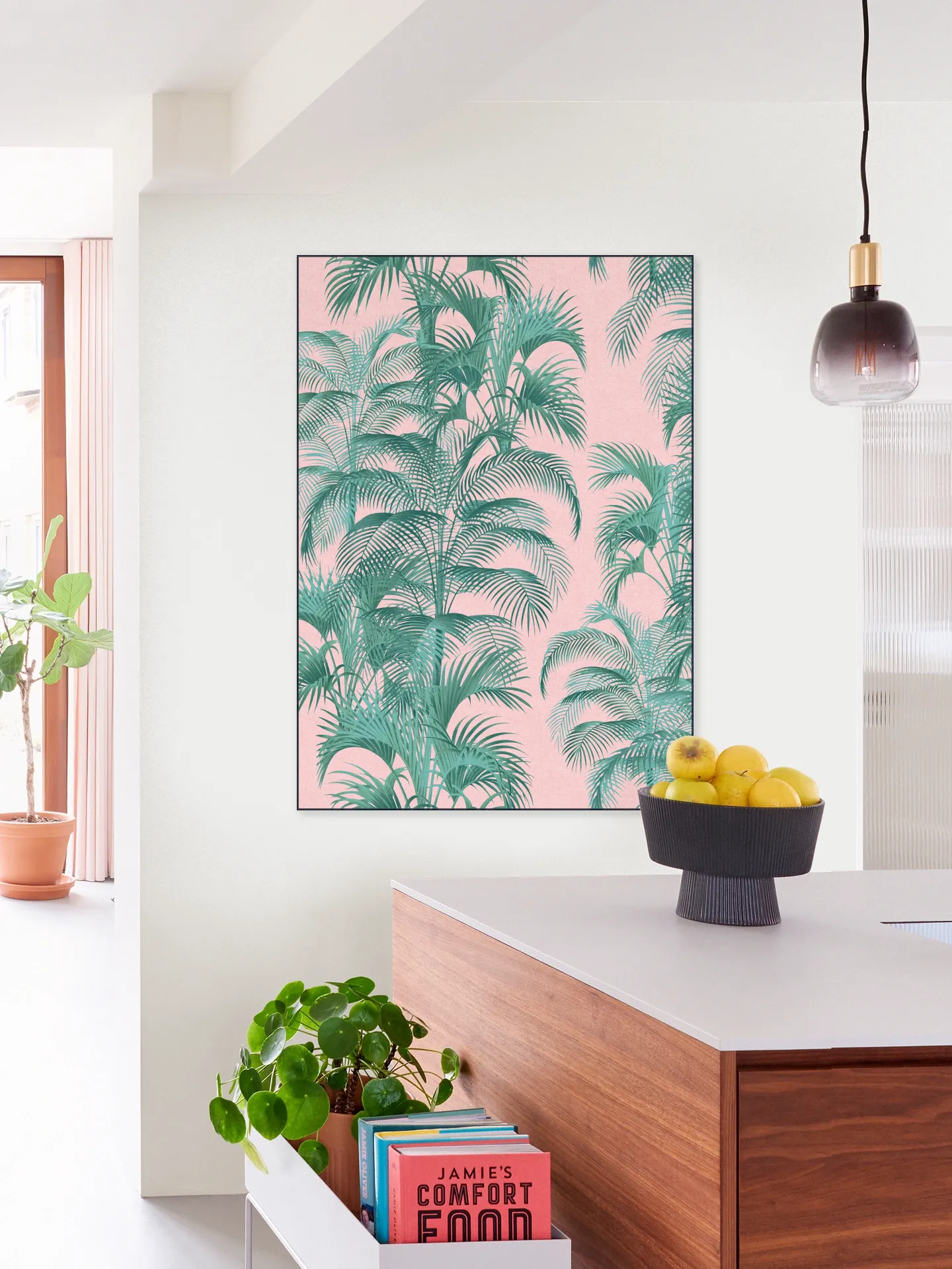 Tropical Palm Leaves - pink