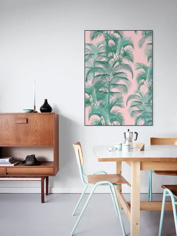 Tropical Palm Leaves - pink