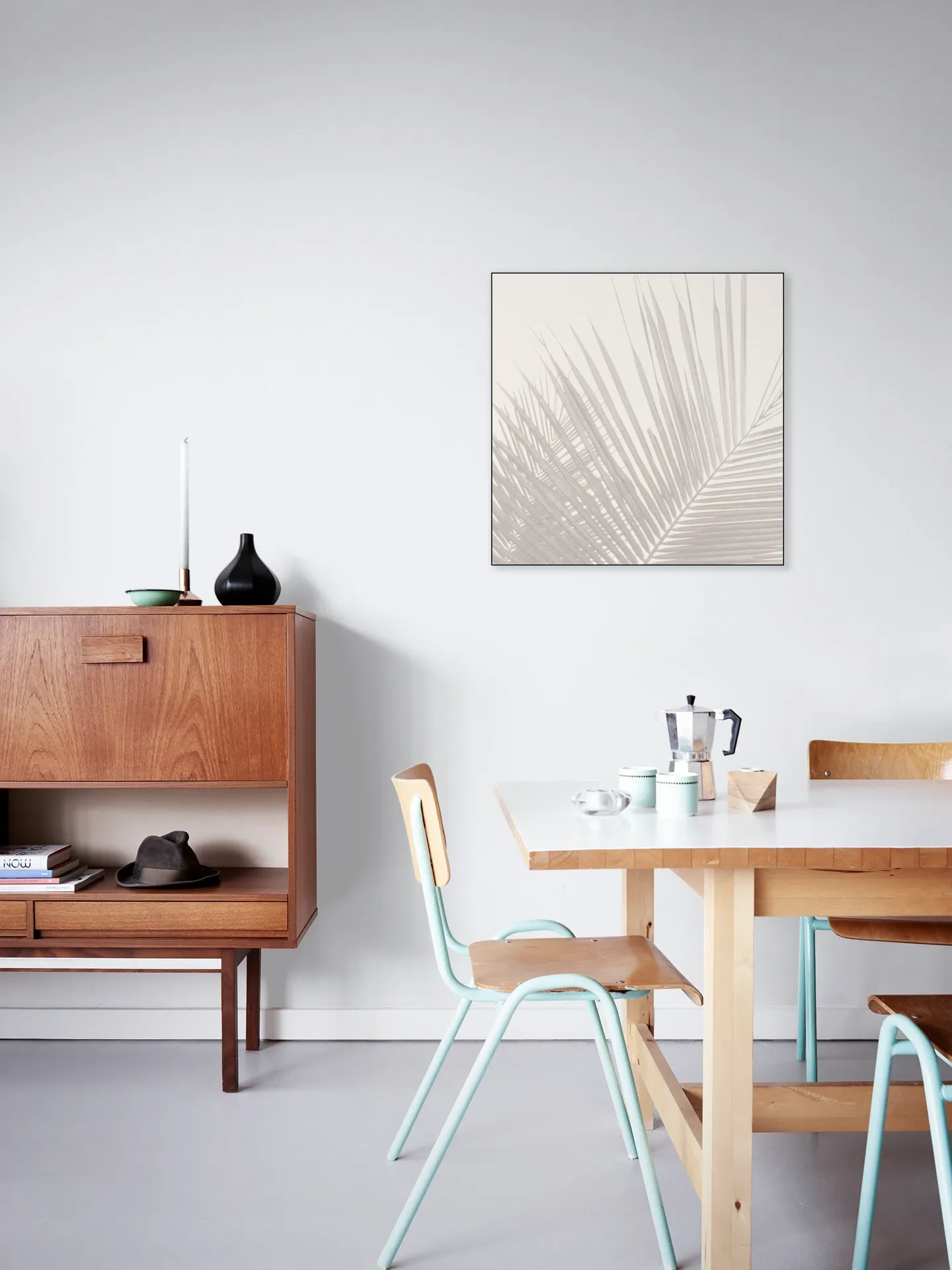 Neutral Tropical palm leaves