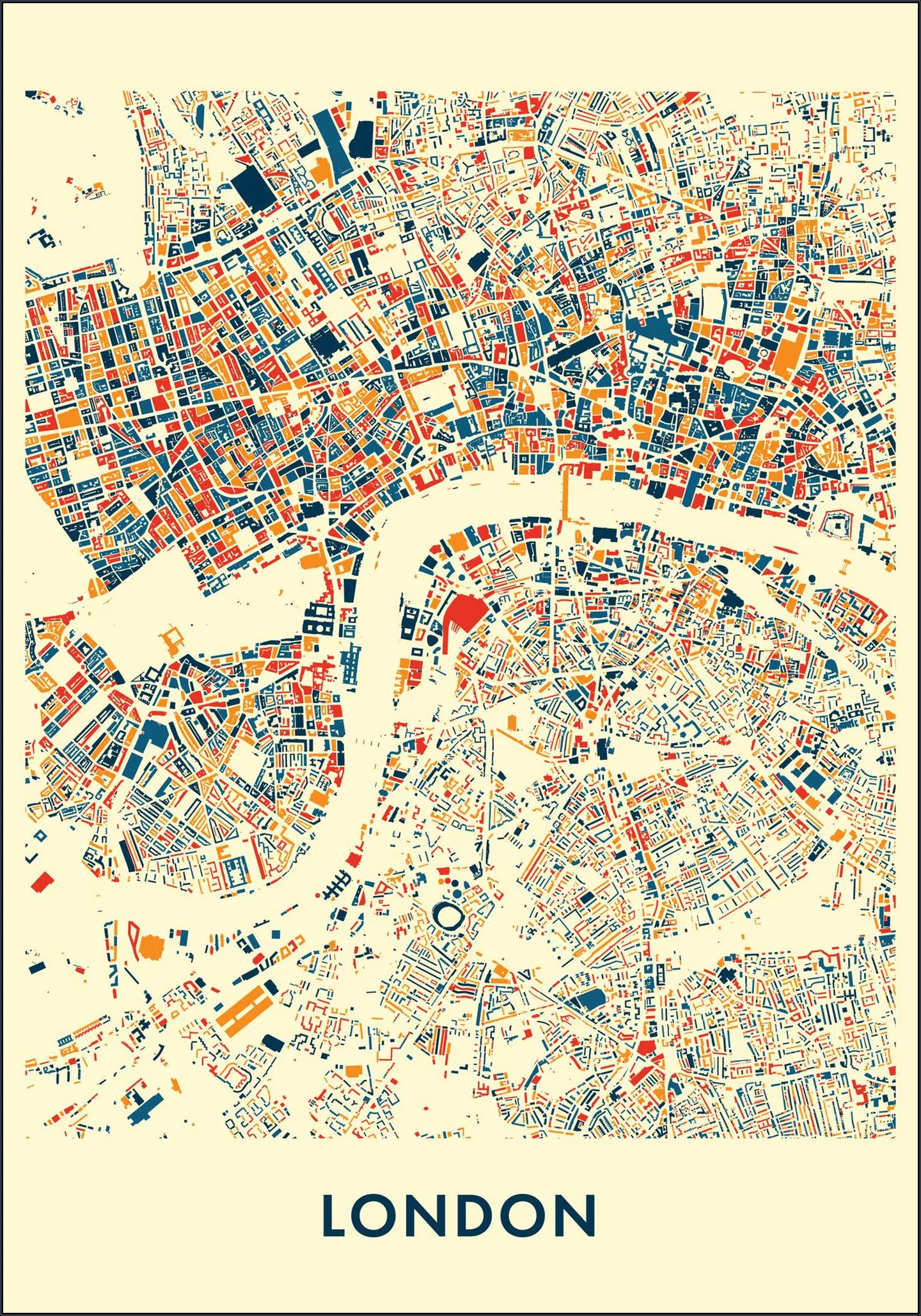 London Mosaic City Map