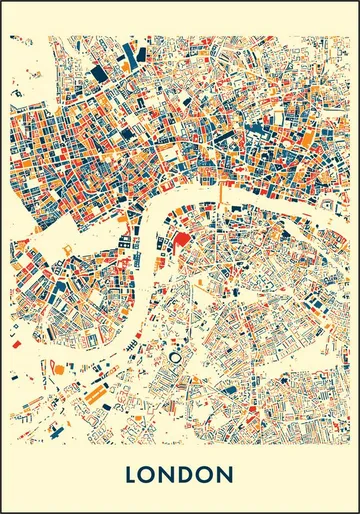 London Mosaic City Map