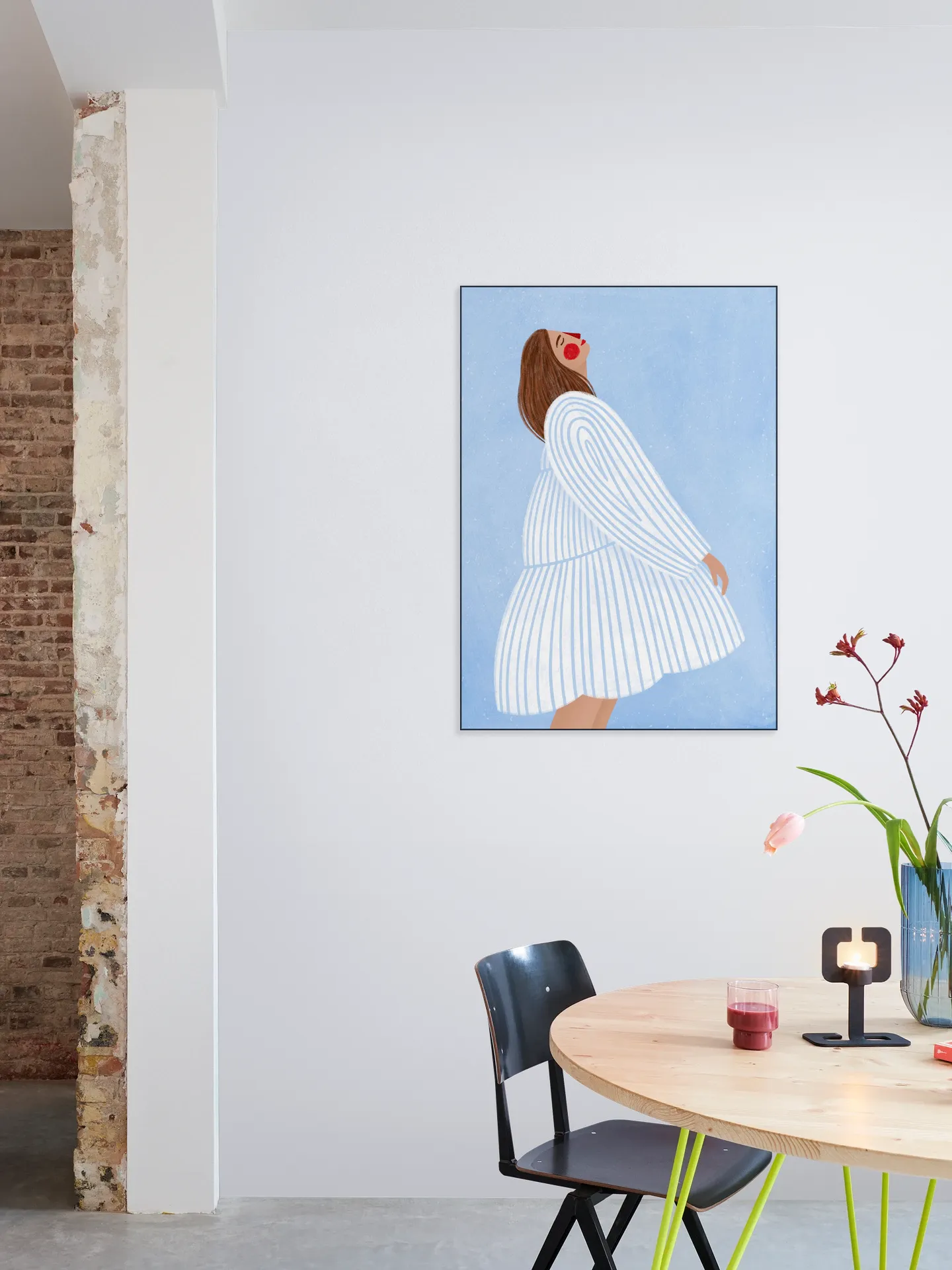 The Woman With The Blue Stripes