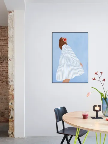 The Woman With The Blue Stripes