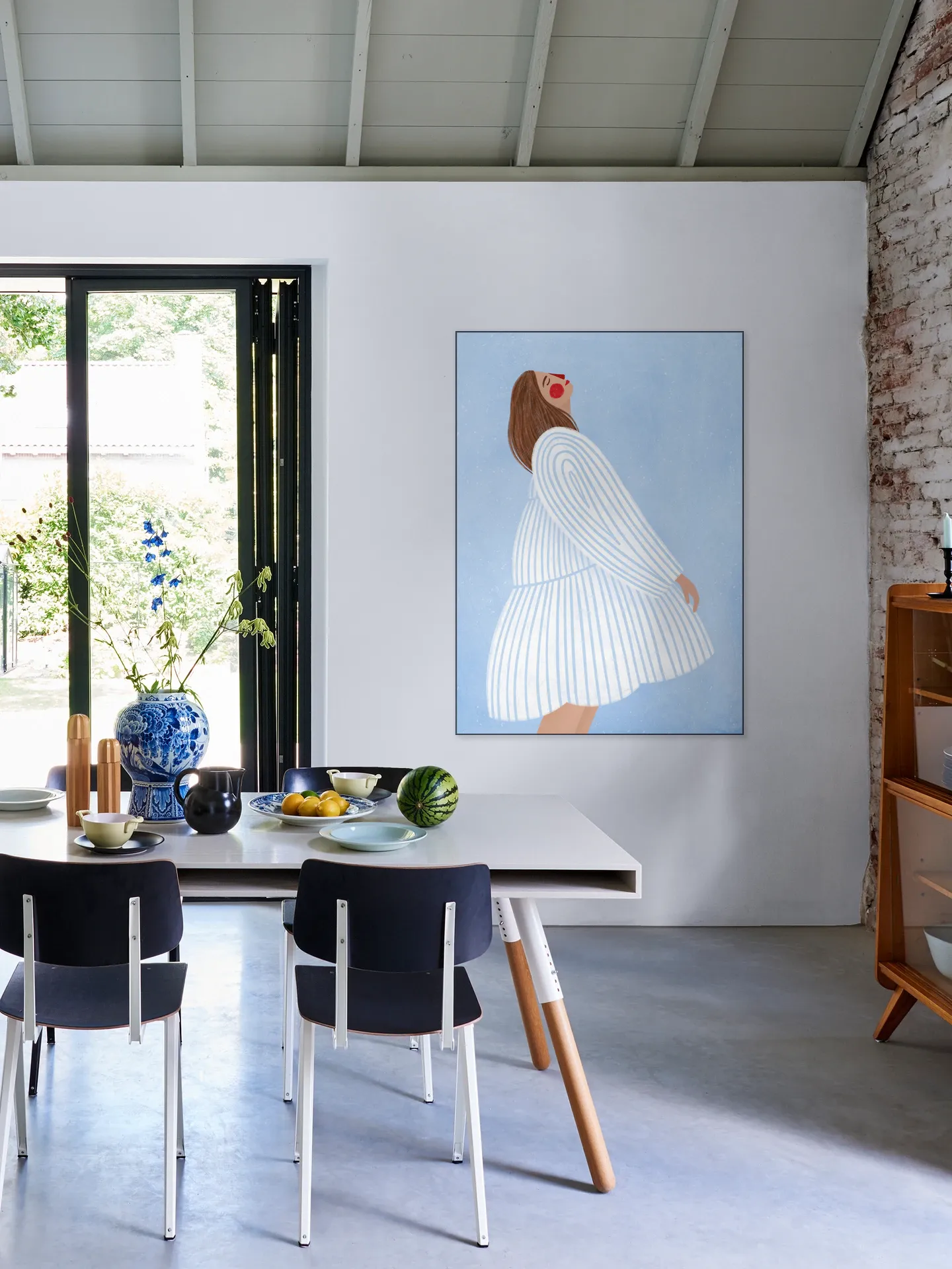 The Woman With The Blue Stripes