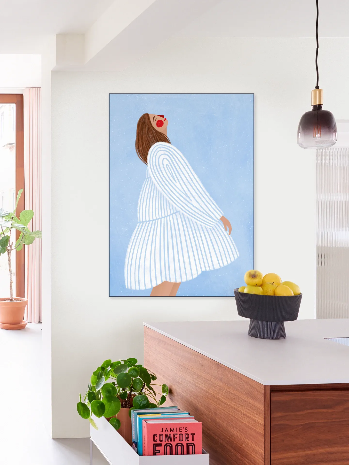 The Woman With The Blue Stripes
