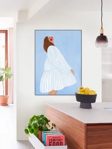The Woman With The Blue Stripes