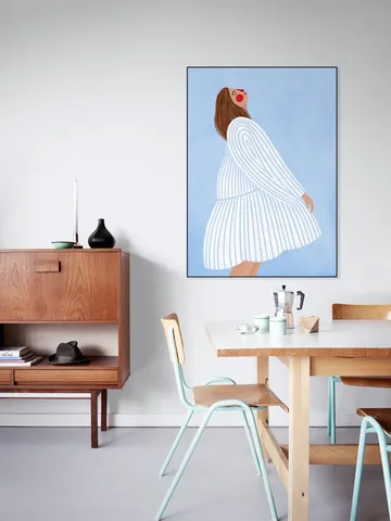 The Woman With The Blue Stripes
