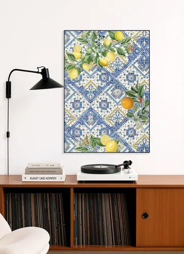 Mediterranean tiles lemons and oranges III