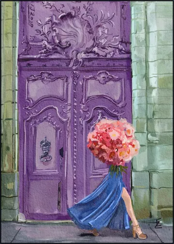 Lady with the Peonies