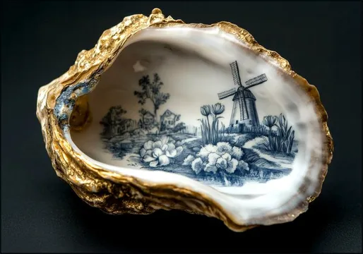 Delft Blue Oyster - Black