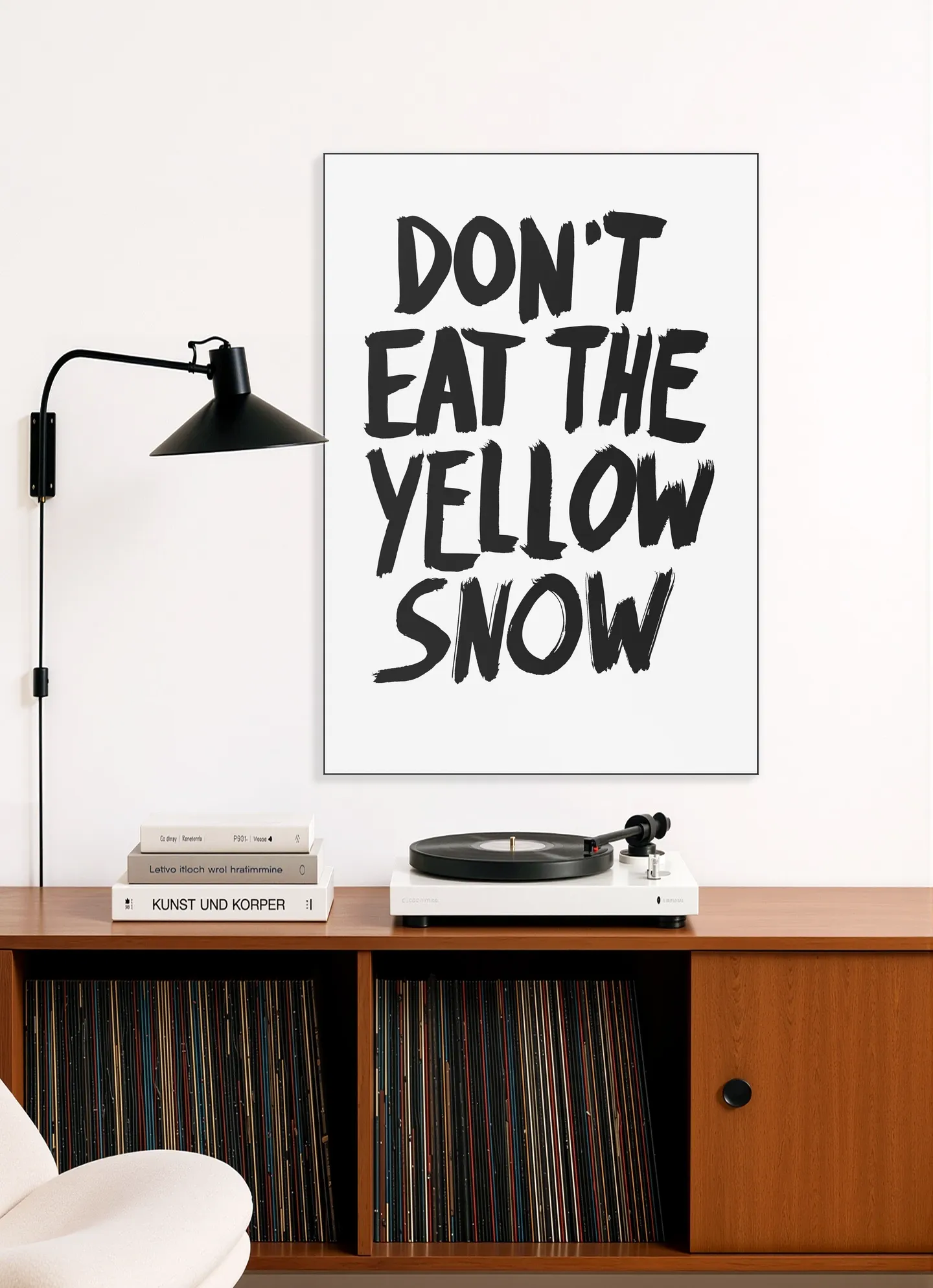 Don't eat the yellow Snow white
