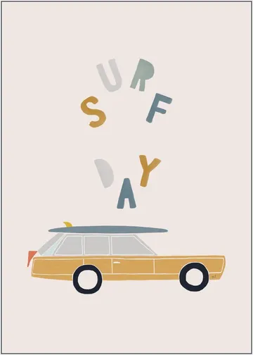 Surfing Retro Car